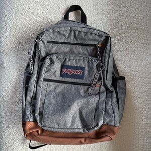 JanSport Cool Studen Gray and Brown Backpack